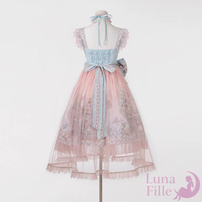ユニコーン刺繍ワンピース|回転木馬柄が広がるゆめかわスタイル【LF-002】